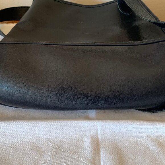 LONGCHAMP Vintage Roseau Dark Blue Leather Sling Bag - Picture 3 of 7
